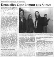 Seetaler Bote über Martin Gut`s Ausstellung im IL QUADRO in Hochdorf vom 22. Januar 2004.