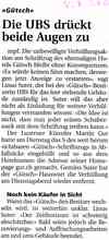 Neue Luzerner Zeitung über Martin Gut`s Kunst-Guerilla Aktion GÜTSCH - S = GUT.CH vom 3. August 2006.