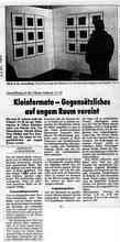 Oltner Tagblatt vom 27. Februar 1995 über die Ausstellung Kleinformate in der Galerie 2x10.