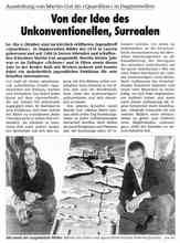 Zofinger Tagblatt vom 10. September 1996 über die Ausstellung von Martin Gut im Quarälion.
