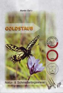 Martin Gut`s Goldstaubbriefchen Spezial Edition, Natur und Schmetterlingswiese aus der Kunstaktion: Das Schmetterlingsfeld, signiert und nummeriert.