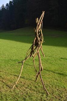 Sixteen Upside-Down Trees and Three Squares, landscape art by Martin Gut on Noseland, 2014